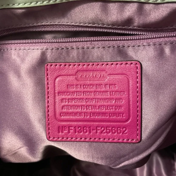 Coach Leather Drawstring Shoulder Bag - Gorgeous Purple - Picture 4 of 5